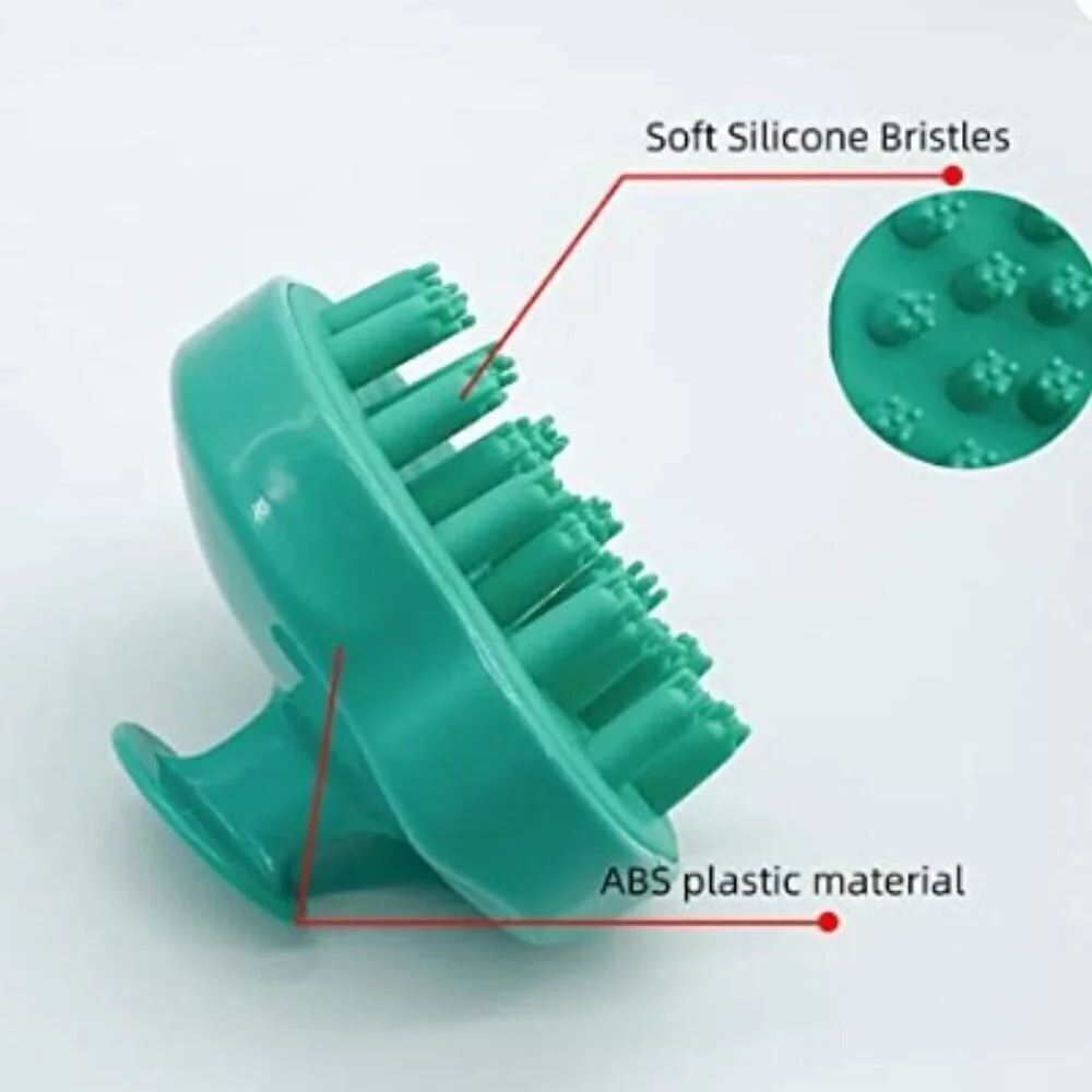 SCALP MASSAGER, WET DRY HAIR SHAMPOO BRUSH EXFOLIATOR